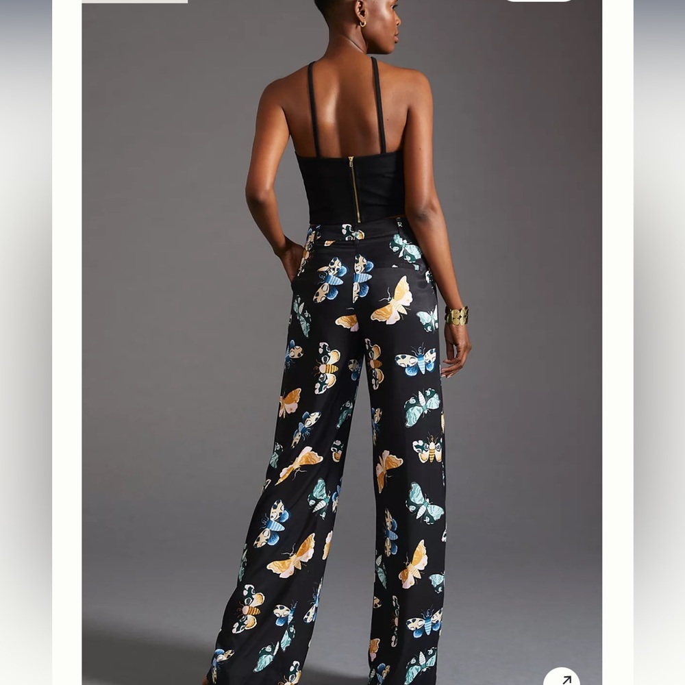 Sarah Gordon Maeve Anthropologie moth wide leg viscose pants
